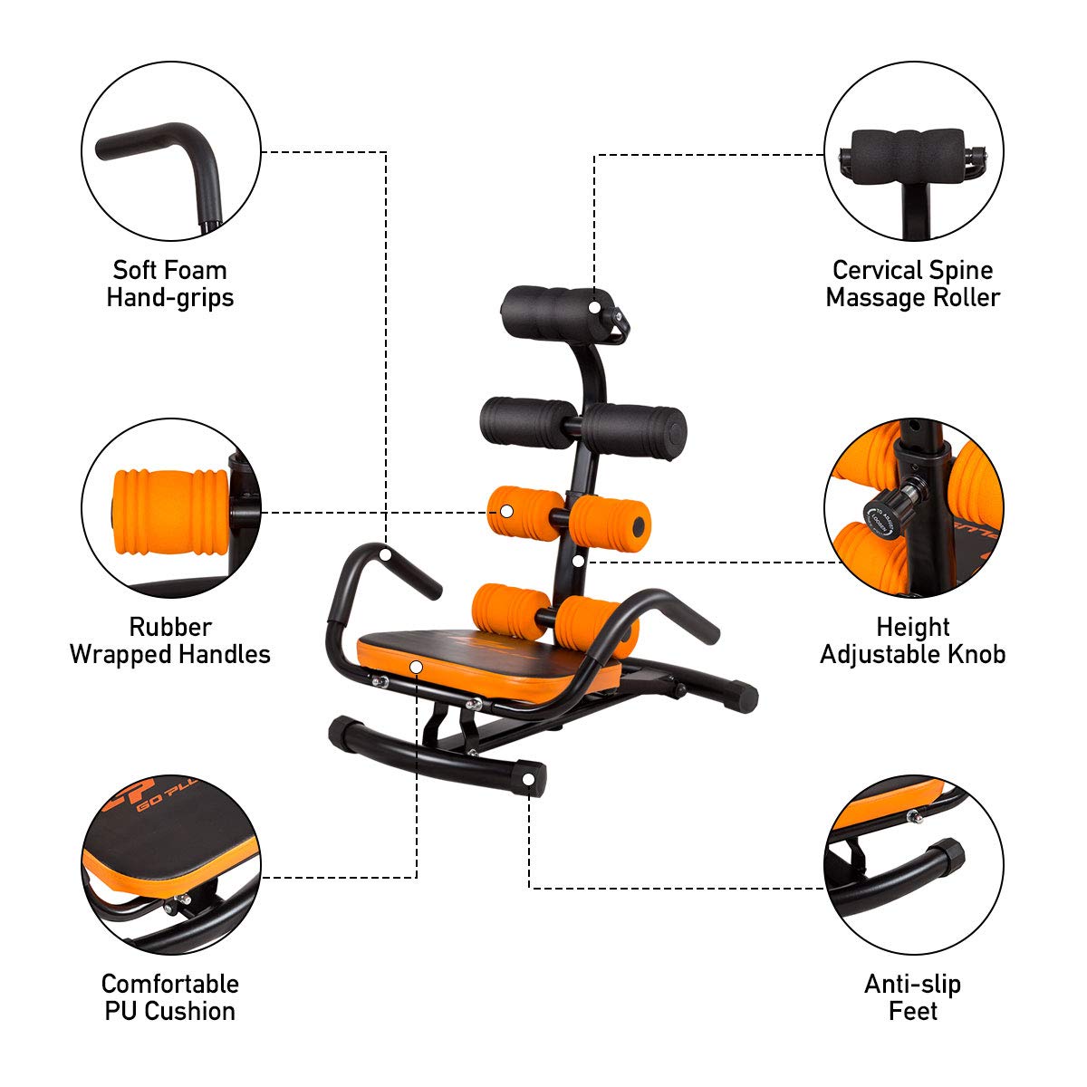 Amazon.com: GYMAX Abdominal Twister Trainer, Incline Ab Rocket